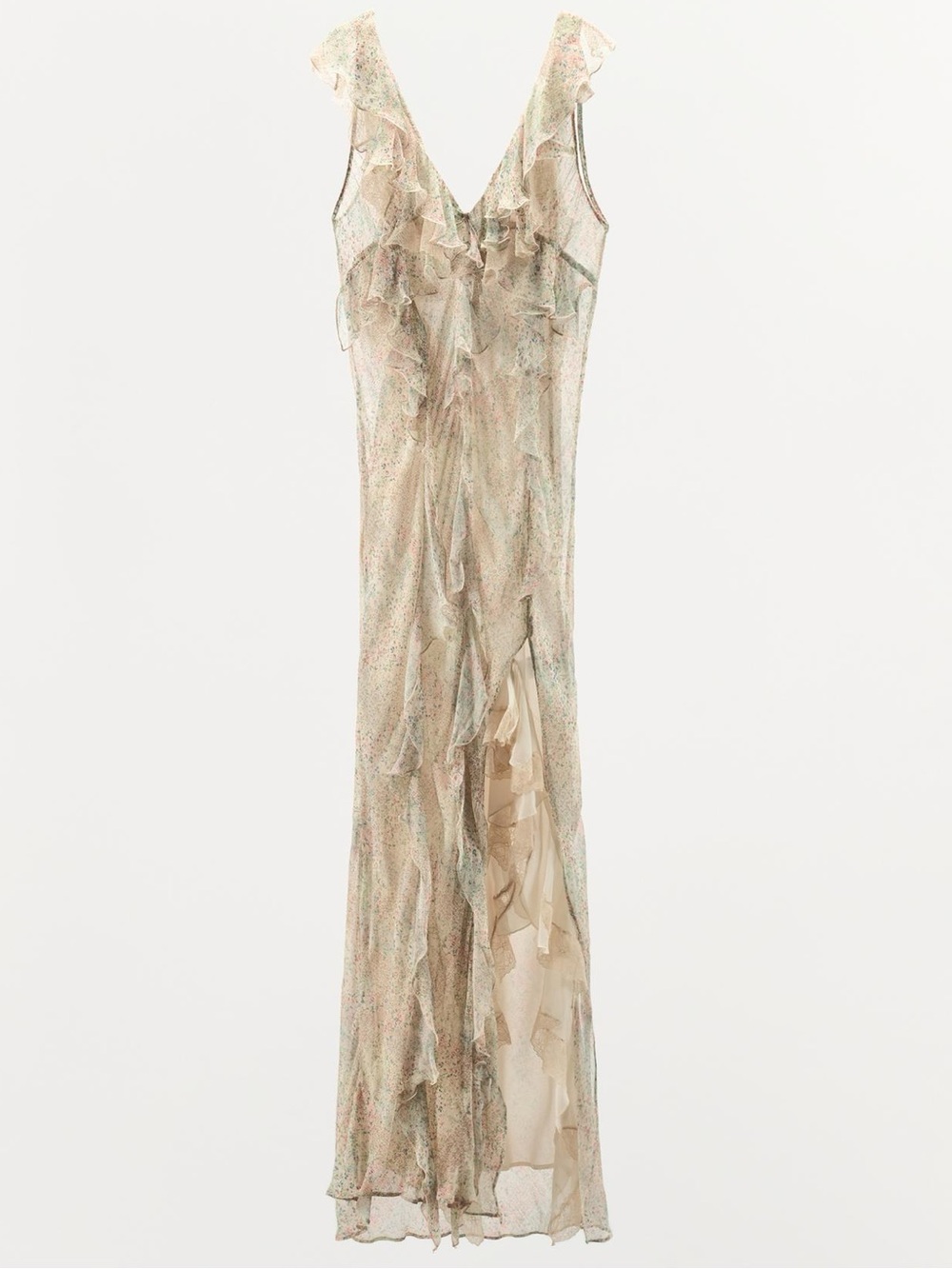FLORAL PRINT RUFFLE DRESS - Picture 6 of 10